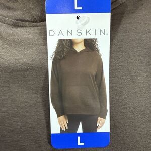 Danskin Women's Melange Hoodie Espresso Heather Large NWT